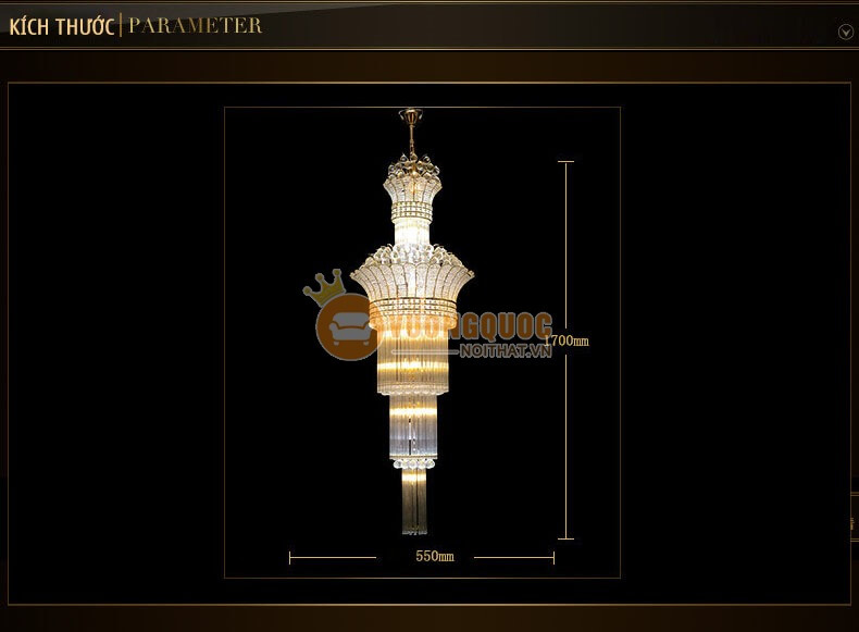 Đèn chùm pha lê tròn phong cách châu âu CM178-14